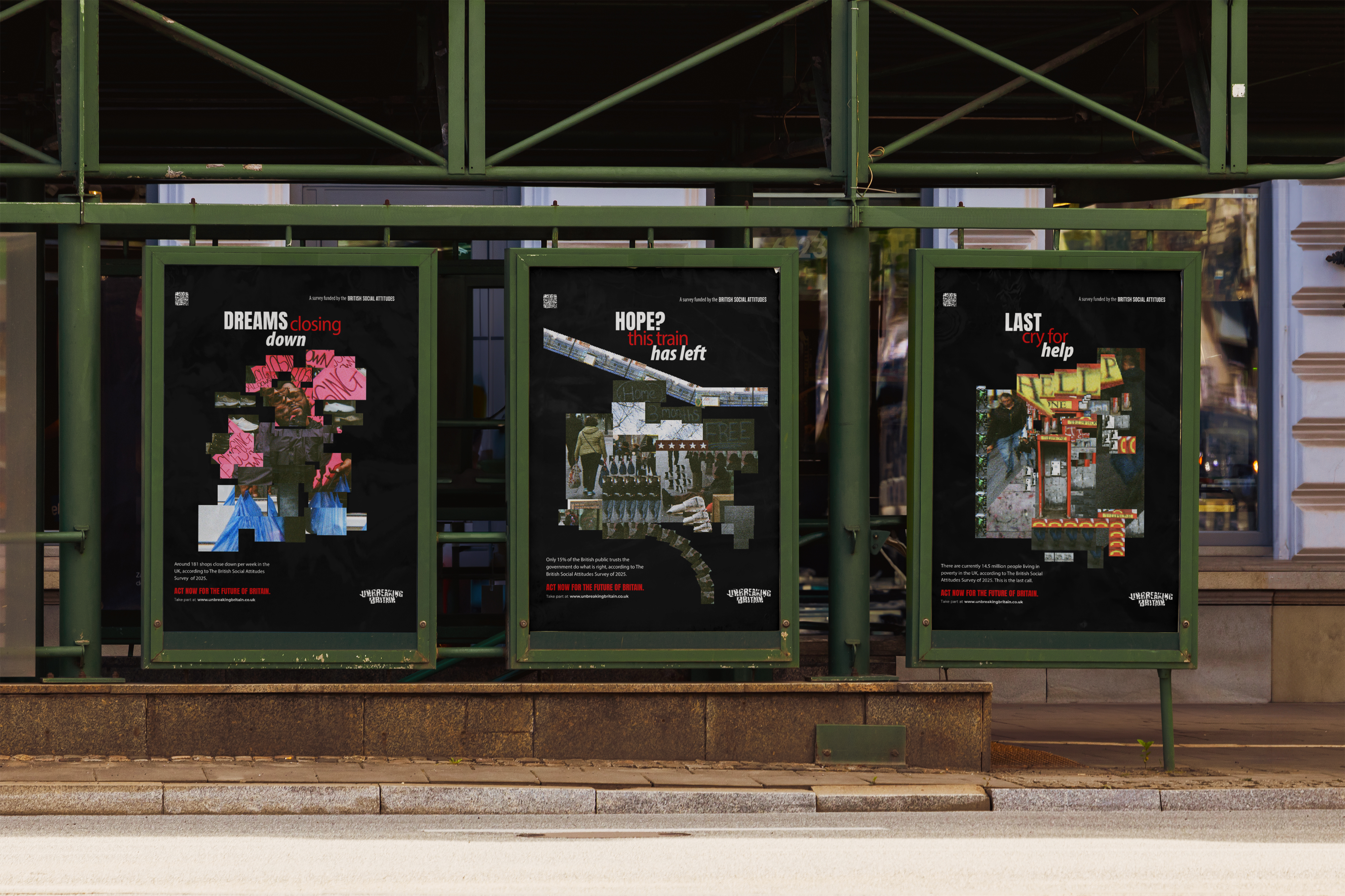 Bus shelter installation